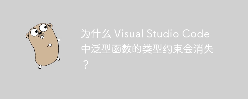 为什么 Visual Studio Code 中泛型函数的类型约束会消失？