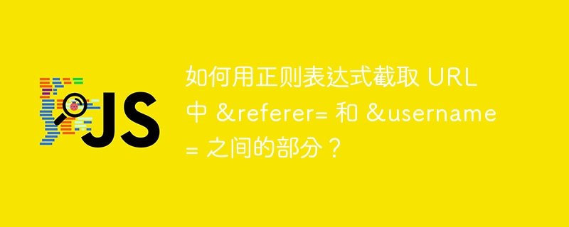 如何用正则表达式截取 URL 中 &referer= 和 &username= 之间的部分？