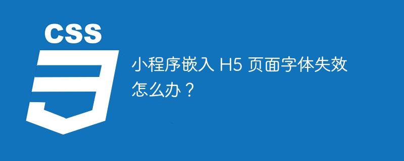 小程序嵌入 H5 页面字体失效怎么办？