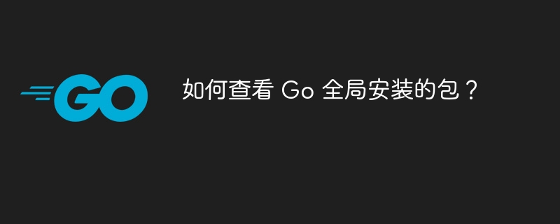 如何查看 Go 全局安装的包？