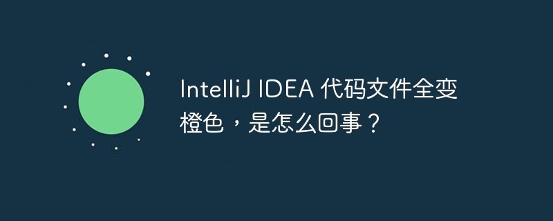 IntelliJ IDEA 代码文件全变橙色，是怎么回事？