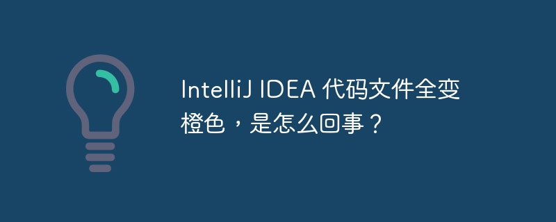 IntelliJ IDEA 代码文件全变橙色，是怎么回事？