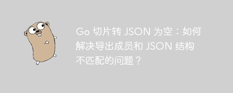 Go 切片转 JSON 为空：如何解决导出成员和 JSON 结构不匹配的问题？