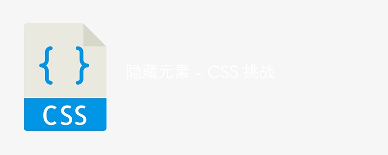 隐藏元素 - CSS 挑战