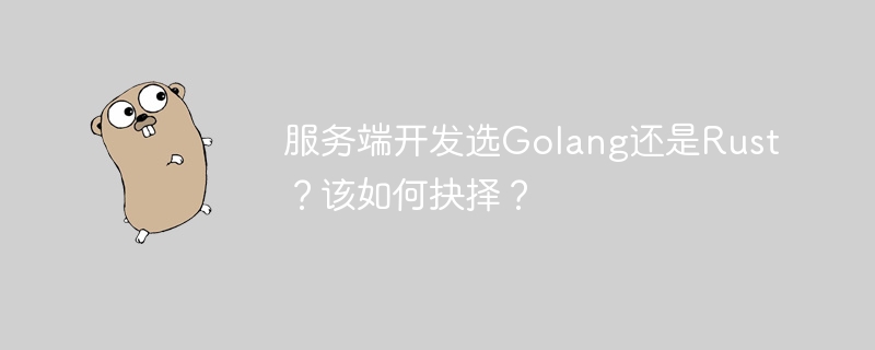 服务端开发选Golang还是Rust？该如何抉择？