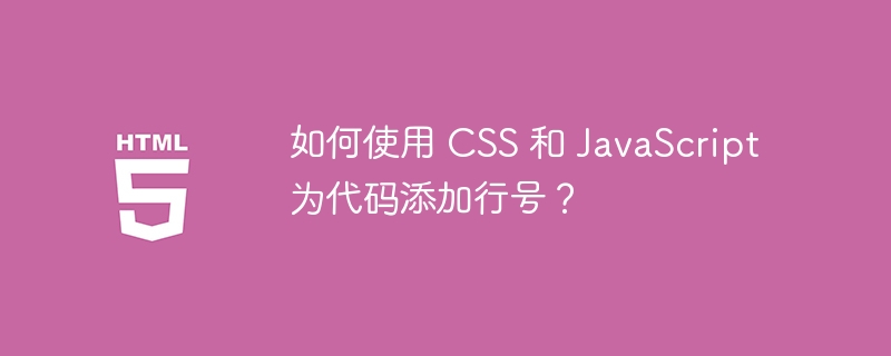 如何使用 CSS 和 JavaScript 为代码添加行号？ 
