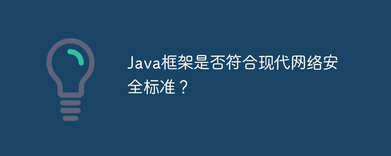 Java框架是否符合现代网络安全标准？