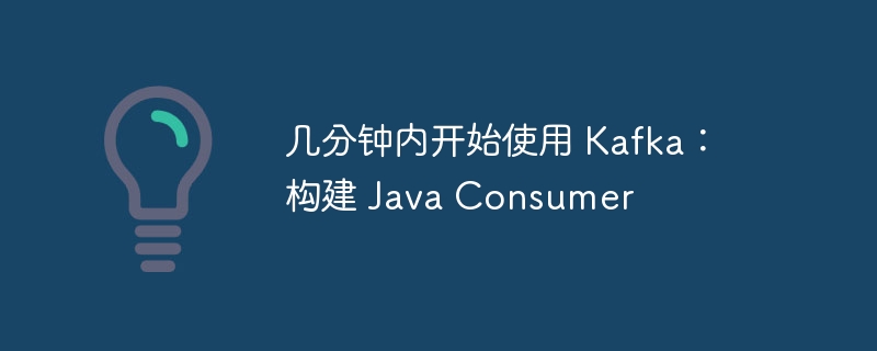 几分钟内开始使用 Kafka：构建 Java Consumer