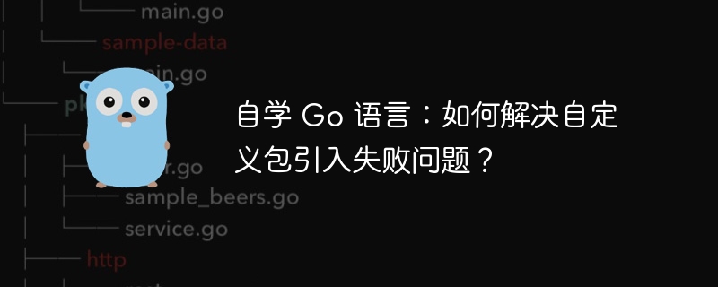 自学 Go 语言：如何解决自定义包引入失败问题？