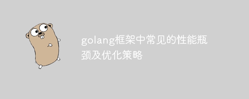 golang框架中常见的性能瓶颈及优化策略