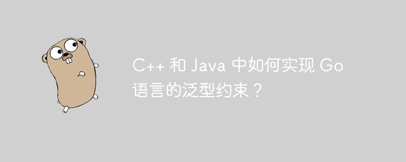 C++ 和 Java 中如何实现 Go 语言的泛型约束？