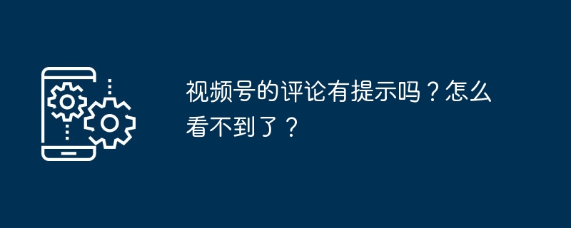 视频号的评论有提示吗？怎么看不到了？