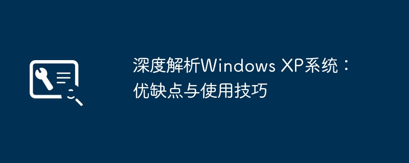 深度解析Windows XP系统：优缺点与使用技巧