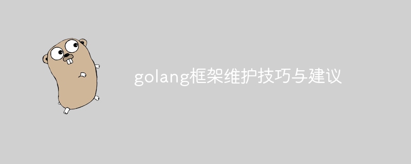 golang框架维护技巧与建议