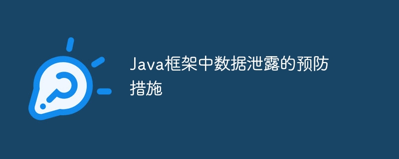 Java框架中数据泄露的预防措施