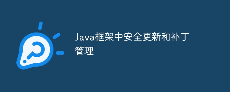 Java框架中安全更新和补丁管理