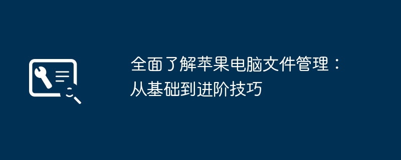 全面了解苹果电脑文件管理：从基础到进阶技巧