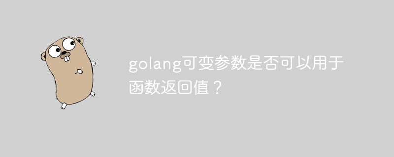 golang可变参数是否可以用于函数返回值？