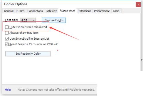 Fiddler怎么最小化隐藏窗口