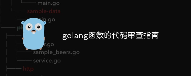 golang函数的代码审查指南