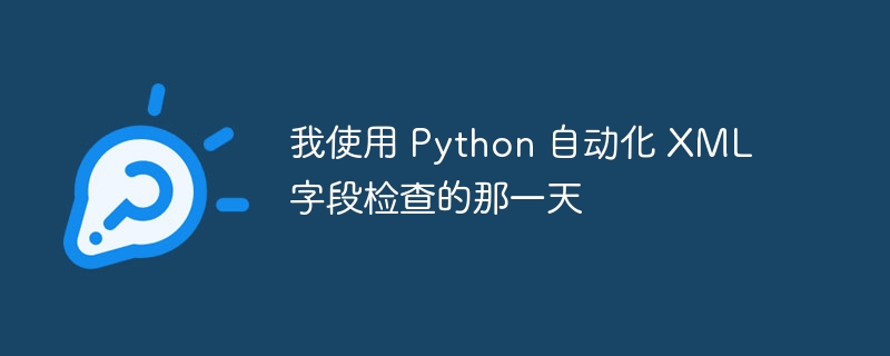 我使用 Python 自动化 XML 字段检查的那一天