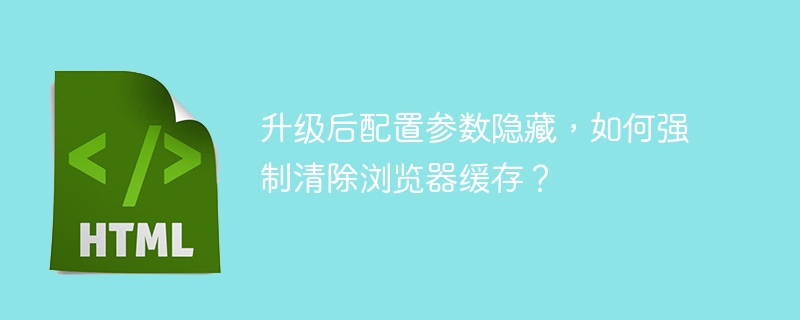 升级后配置参数隐藏，如何强制清除浏览器缓存？ 
