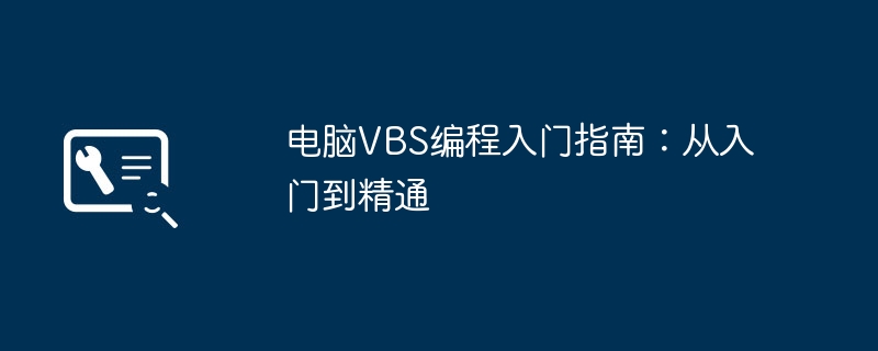 电脑VBS编程入门指南：从入门到精通