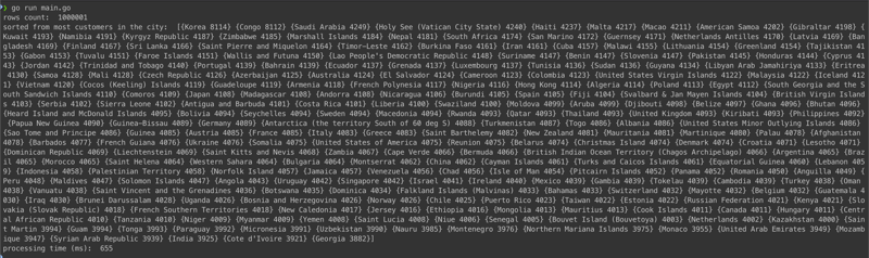 使用 Go 处理大型 CSV