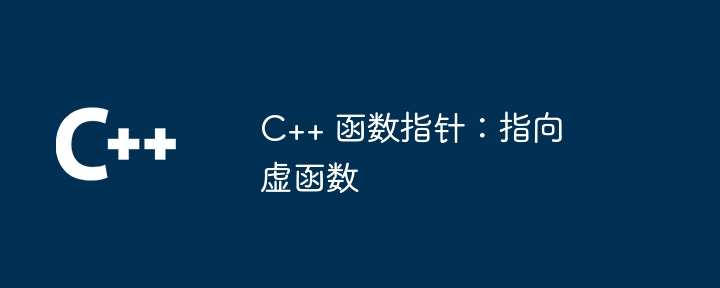 C++ 函数指针：指向虚函数