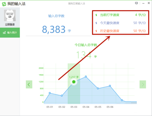 搜狗五笔输入法怎么查看打字速度（搜狗五笔输入法打字速度查看方法）