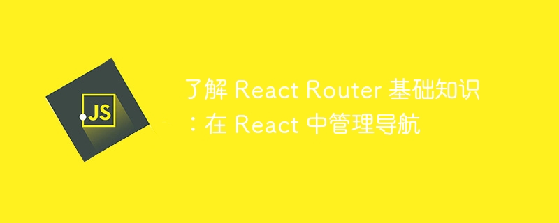 了解 React Router 基础知识：在 React 中管理导航