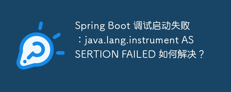 Spring Boot 调试启动失败：java.lang.instrument ASSERTION FAILED 如何解决？