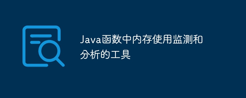 Java函数中内存使用监测和分析的工具