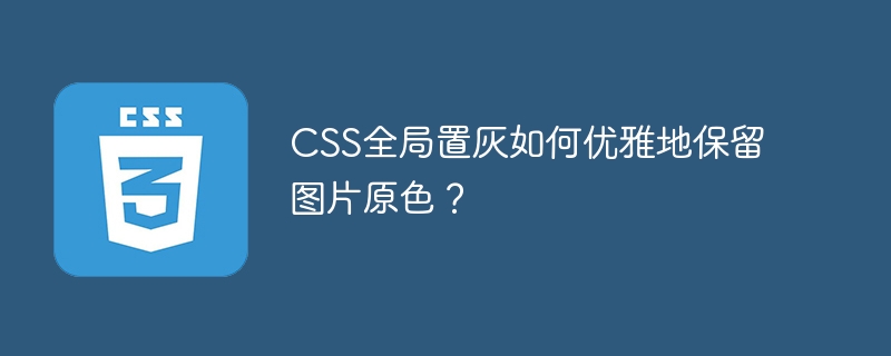 CSS全局置灰如何优雅地保留图片原色？