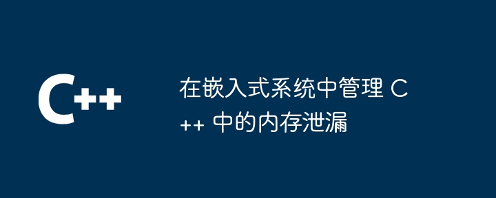 在嵌入式系统中管理 C++ 中的内存泄漏