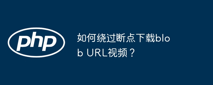 如何绕过断点下载blob URL视频？