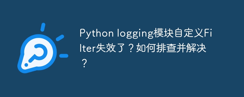 Python logging模块自定义Filter失效了？如何排查并解决？