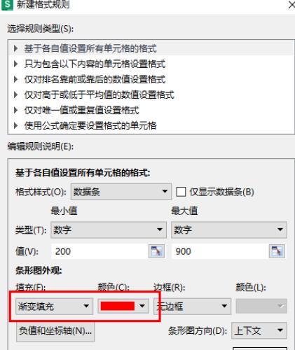 WPS表格怎么设置进度条表示数据大小 