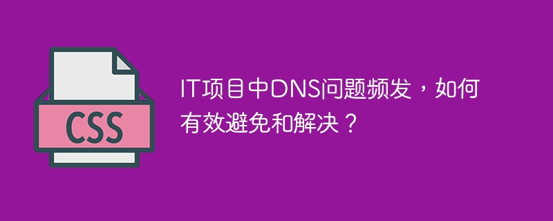 IT项目中DNS问题频发，如何有效避免和解决？