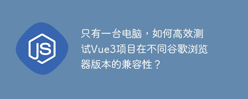 只有一台电脑，如何高效测试Vue3项目在不同谷歌浏览器版本的兼容性？