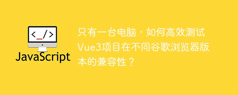 只有一台电脑，如何高效测试Vue3项目在不同谷歌浏览器版本的兼容性？