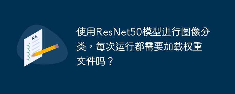 使用ResNet50模型进行图像分类，每次运行都需要加载权重文件吗？