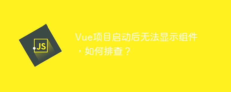 Vue项目启动后无法显示组件，如何排查？