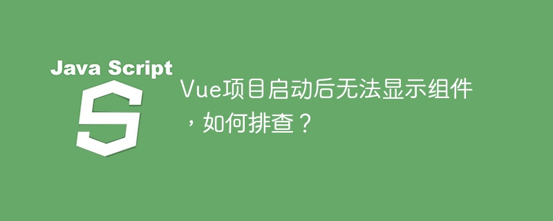 Vue项目启动后无法显示组件，如何排查？