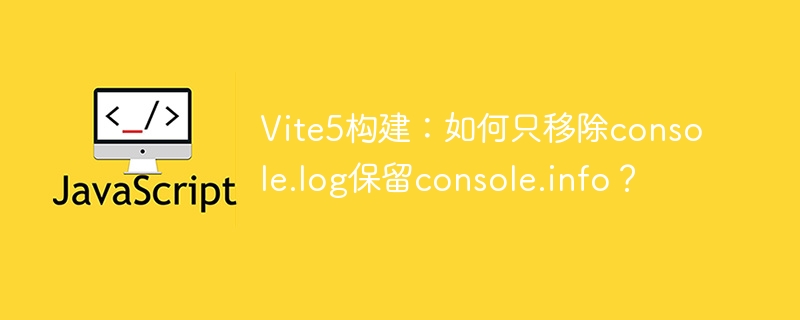 Vite5构建：如何只移除console.log保留console.info？