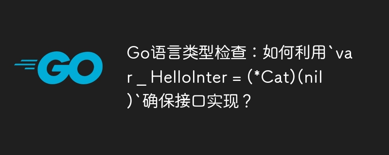 Go语言类型检查：如何利用`var _ HelloInter = (*Cat)(nil)`确保接口实现？