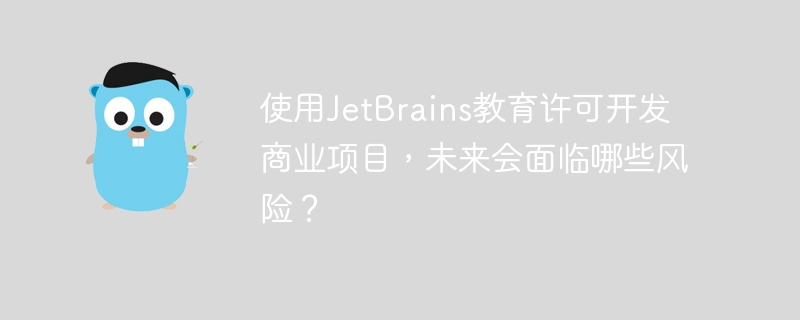 使用JetBrains教育许可开发商业项目，未来会面临哪些风险？