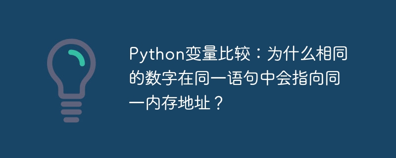 Python变量比较：为什么相同的数字在同一语句中会指向同一内存地址？