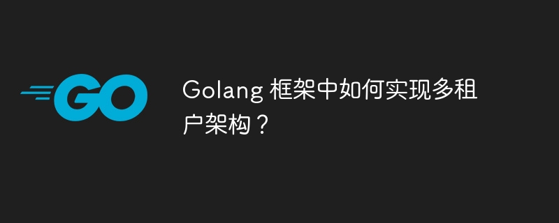 Golang 框架中如何实现多租户架构？