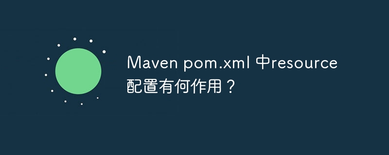 Maven pom.xml 中resource配置有何作用？